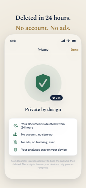 Privacy panel